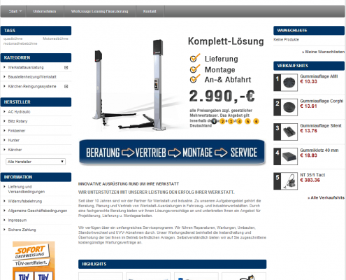 werkstatt-technik24.de-Online-Shop Optimierung, Consulting