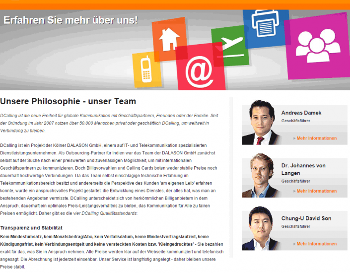 dcalling-Personen